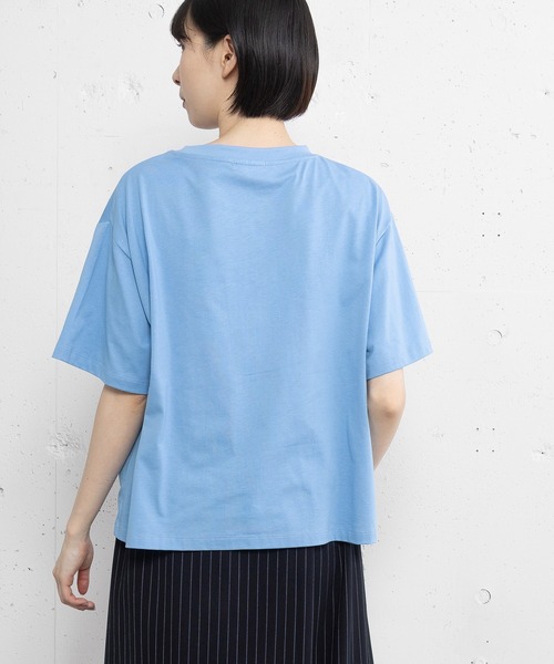 POU DOU DOU(プードゥドゥ)の「ウェーブフリルデザインTee(Tシャツ/カットソー・レディース・オフホワイト/ブルー/ダークグレー・3)」の22枚目の写真