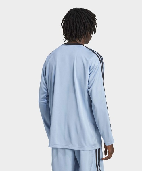 adidas（アディダス）の「adidas アディカラー ジャカード 長袖ジャージー / ロンT / アディダスオリジナルス adidas Originals（Tシャツ/カットソー・メンズ・ブルー・MEDIUM/SMALL/X-LARGE/XX-LARGE/XX-SMALL/3XL/LARGE）」の2枚目の写真