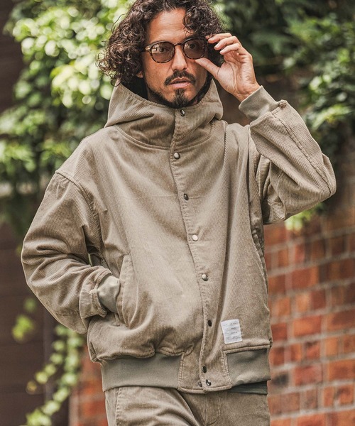 wjk reluxe(ダブルジェーケーリラックス)の「mpa4183- Corduroy Hoodie コーデュロイパーカー(WR26W-14)(パーカー・メンズ・チャコール/グレイッシュベージュ/ホワイト・L/M/S)」の12枚目の写真