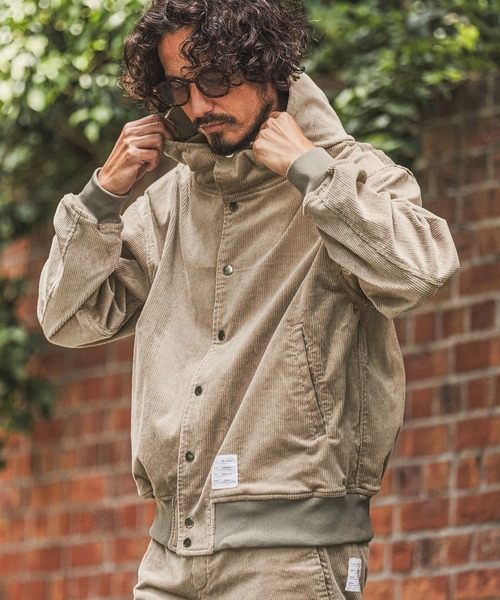 wjk reluxe(ダブルジェーケーリラックス)の「mpa4183- Corduroy Hoodie コーデュロイパーカー(WR26W-14)(パーカー・メンズ・チャコール/グレイッシュベージュ/ホワイト・L/M/S)」の13枚目の写真
