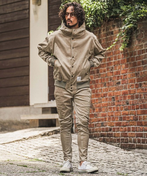 wjk reluxe(ダブルジェーケーリラックス)の「mpa4183- Corduroy Hoodie コーデュロイパーカー(WR26W-14)(パーカー・メンズ・チャコール/グレイッシュベージュ/ホワイト・L/M/S)」の16枚目の写真