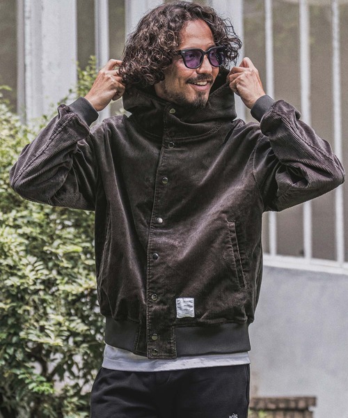 wjk reluxe(ダブルジェーケーリラックス)の「mpa4183- Corduroy Hoodie コーデュロイパーカー(WR26W-14)(パーカー・メンズ・チャコール/グレイッシュベージュ/ホワイト・L/M/S)」の19枚目の写真
