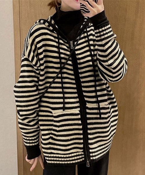Flugge(フラッジー)の「ジッパーフーディー(パーカー・レディース・ブラック/レッド・FREE)」の8枚目の写真