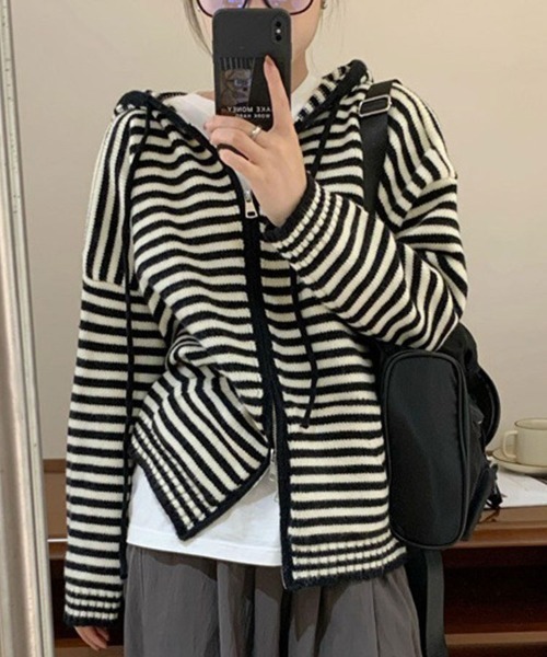 Flugge(フラッジー)の「ジッパーフーディー(パーカー・レディース・ブラック/レッド・FREE)」の9枚目の写真