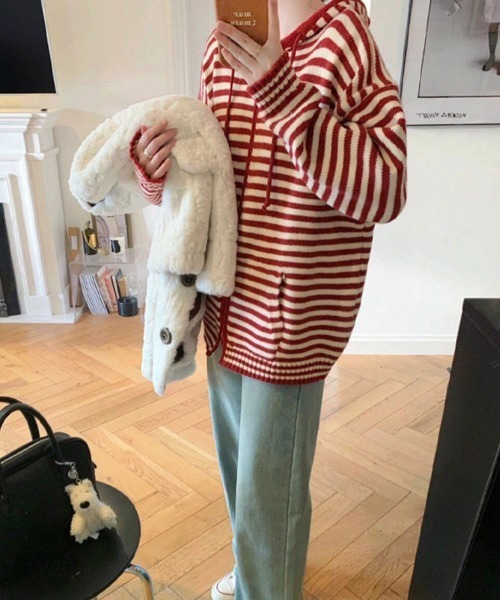 Flugge(フラッジー)の「ジッパーフーディー(パーカー・レディース・ブラック/レッド・FREE)」の14枚目の写真