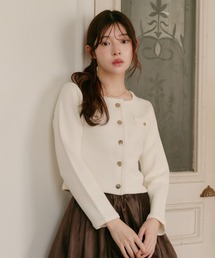 gold button knit jacket / ゴールドボタンニットジャケット