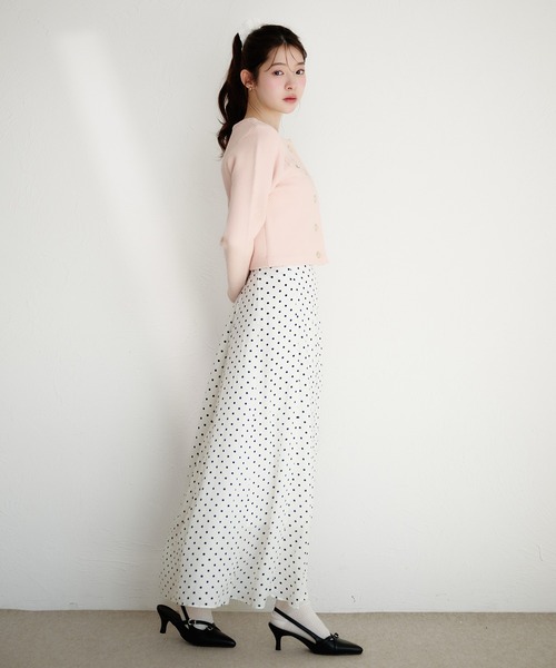 fupel(フぺル)の「gold button knit jacket / ゴールドボタンニットジャケット(ノーカラージャケット・レディース・ネイビー/オフホワイト/ピンク・FREE)」の19枚目の写真