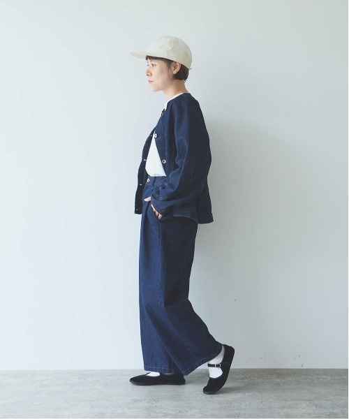 yuni(ユニ )の「10oz denim pin tuck pants(デニムパンツ・レディース・ネイビー/サックスブルー・M/S)」の16枚目の写真