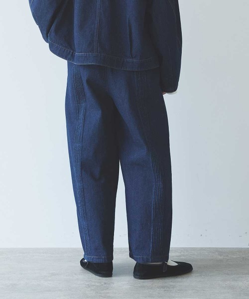 yuni(ユニ )の「10oz denim pin tuck pants(デニムパンツ・レディース・ネイビー/サックスブルー・M/S)」の21枚目の写真