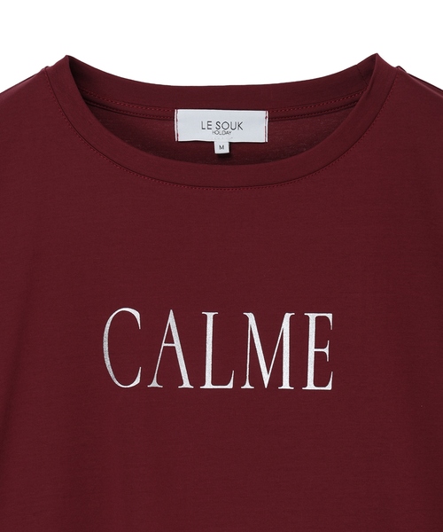 LE SOUK HOLIDAY（ルスークホリデー）の「レースドッキングプリントTシャツ【接触冷感・吸水速乾】（Tシャツ/カットソー・レディース・ワインレッド/ブラック・L/M）」の12枚目の写真