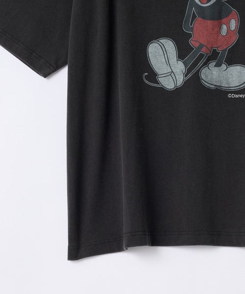 SLICK（スリック）の「【SLICK/スリック】MICKEY MOUSE Printed T-shirt / ミッキーマウス プリントTシャツ / パウダー加工 / オーバーサイズ / ヴィンテージライク（Tシャツ/カットソー・メンズ・ホワイト/ブラック・2/1/3）」の3枚目の写真