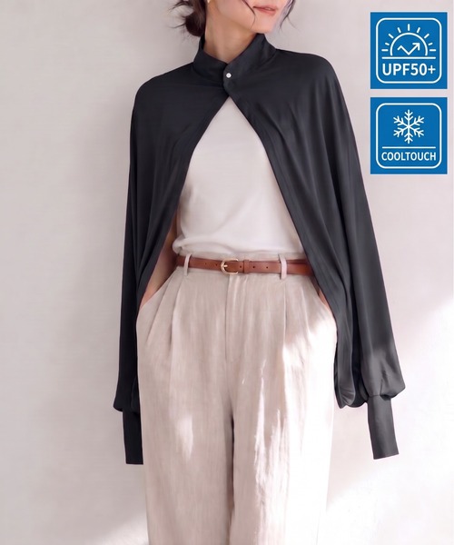 【接触冷感/UPF50+】ボレロラッシュガード/UVケアウェア