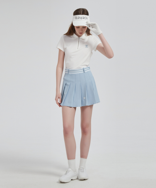 E.PARCA(イパルカ)の「ポエンテキャップスリーブトップス(ポロシャツ・レディース・ホワイト・LARGE/SMALL/MEDIUM)」の5枚目の写真