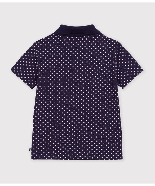 PETIT BATEAU（プチバトー）の「鹿の子編み半袖ポロシャツ（ポロシャツ・キッズ・ブルー系その他・6YEAR/8YEAR/10YEAR/12YEAR）」の3枚目の写真