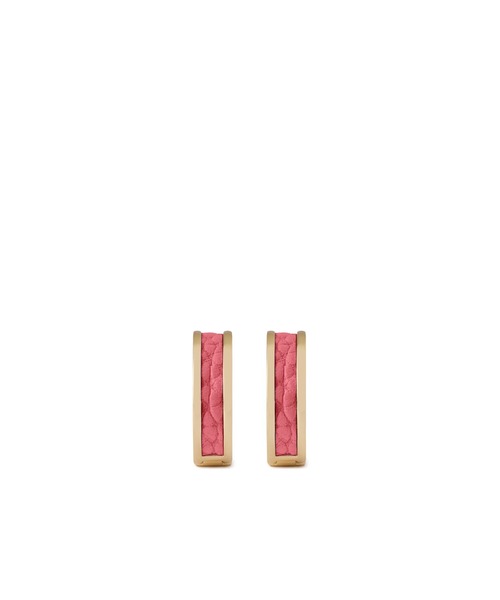 BONAVENTURA(ボナベンチュラ)の「ラウンド ピアス ゴールド (シュリンクレザー)(ピアス(両耳用)・レディース・チャコールグレー/ピンク/オレンジ・FREE)」の4枚目の写真