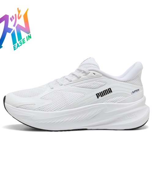 PUMA(プーマ)の「PUMA プーマ ユニセックス マックスストライド ライト LS イーズイン ランニ(スニーカー・メンズ・ホワイト×ブラック/アッシュ/グレー系その他/ブラック×ホワイト・26.0cm/25.5cm/26.5cm/27.5cm/29.0cm/28.5cm/30.0cm/28.0cm/27.0cm/23.5cm/23.0cm/24.0cm/25.0cm/24.5cm/22.0cm/22.5cm)」の1枚目の写真