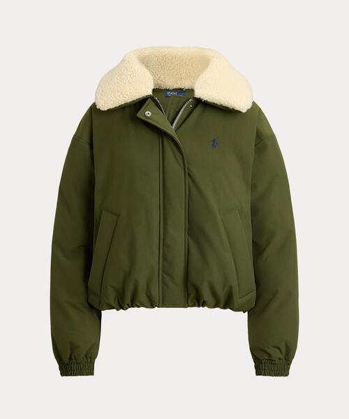 POLO RALPH LAUREN(ポロ ラルフ ローレン)の「ハイパイルカラー ダウン パッファー ジャケット(ダウンジャケット/コート・レディース・グリーン系1・XXS/XS/L/M/S)」の10枚目の写真