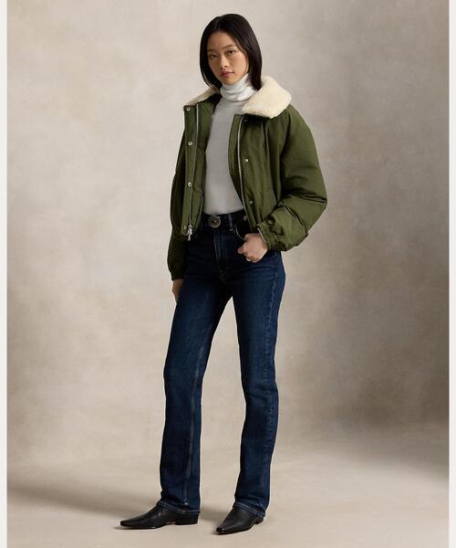 POLO RALPH LAUREN(ポロ ラルフ ローレン)の「ハイパイルカラー ダウン パッファー ジャケット(ダウンジャケット/コート・レディース・グリーン系1・XXS/XS/L/M/S)」の9枚目の写真