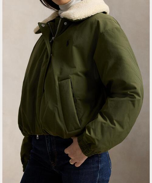 POLO RALPH LAUREN(ポロ ラルフ ローレン)の「ハイパイルカラー ダウン パッファー ジャケット(ダウンジャケット/コート・レディース・グリーン系1・XXS/XS/L/M/S)」の7枚目の写真