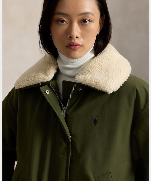 POLO RALPH LAUREN(ポロ ラルフ ローレン)の「ハイパイルカラー ダウン パッファー ジャケット(ダウンジャケット/コート・レディース・グリーン系1・XXS/XS/L/M/S)」の6枚目の写真