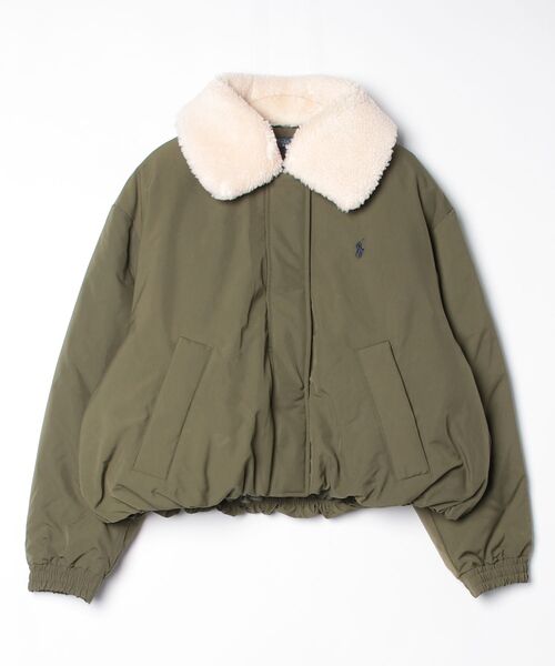 POLO RALPH LAUREN(ポロ ラルフ ローレン)の「ハイパイルカラー ダウン パッファー ジャケット(ダウンジャケット/コート・レディース・グリーン系1・XXS/XS/L/M/S)」の5枚目の写真