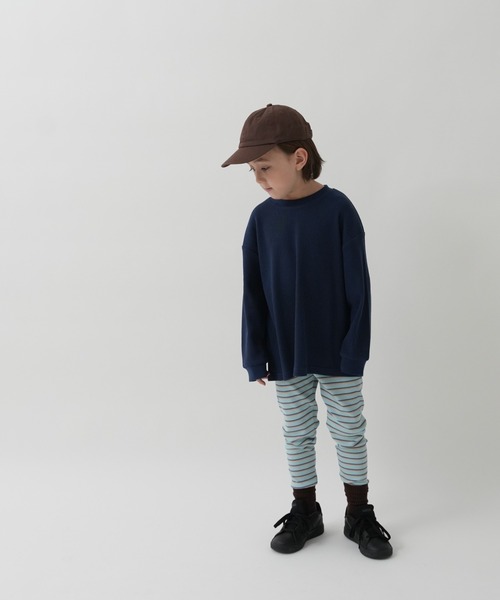 pairmanon(ペアマノン)の「【80-130cm】マルチボーダー リブレギンス(レギンス/スパッツ・キッズ・パープル/ブルー/オレンジ/ピンク/イエロー・100/120/110/130/80/90)」の6枚目の写真