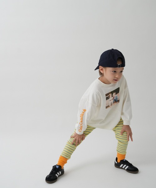 pairmanon(ペアマノン)の「【80-130cm】マルチボーダー リブレギンス(レギンス/スパッツ・キッズ・パープル/ブルー/オレンジ/ピンク/イエロー・100/120/110/130/80/90)」の15枚目の写真
