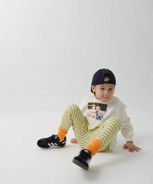 pairmanon(ペアマノン)の「【80-130cm】マルチボーダー リブレギンス(レギンス/スパッツ・キッズ・パープル/ブルー/オレンジ/ピンク/イエロー・100/120/110/130/80/90)」の16枚目の写真