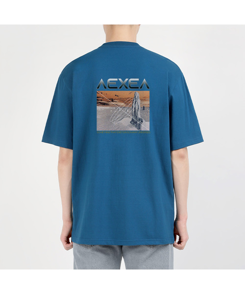 AEXEA(アクシー)の「ドルマン半袖Tシャツ E04BRD_ABX10211(Tシャツ/カットソー・メンズ・グレー系その他/ブルー/ホワイト/ブラック・L/M/S/XL)」の4枚目の写真