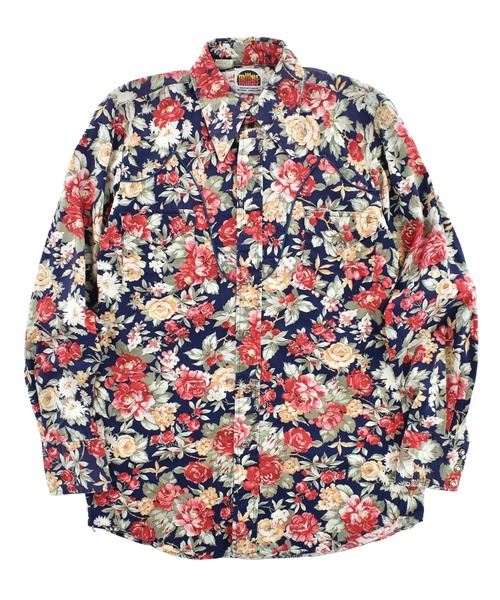 VINTAGE(ヴィンテージ)の「【USED】70-80’s miller 花柄 ウエスタン シャツ(シャツ/ブラウス・メンズ・ネイビー・SMALL)」の1枚目の写真
