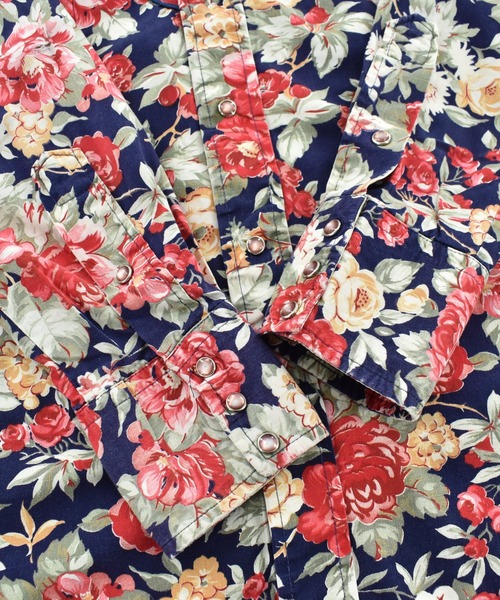 VINTAGE(ヴィンテージ)の「【USED】70-80’s miller 花柄 ウエスタン シャツ(シャツ/ブラウス・メンズ・ネイビー・SMALL)」の6枚目の写真