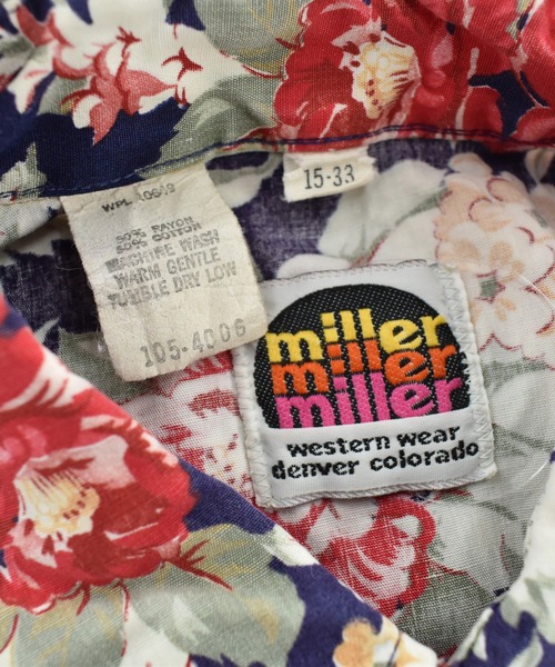 VINTAGE(ヴィンテージ)の「【USED】70-80’s miller 花柄 ウエスタン シャツ(シャツ/ブラウス・メンズ・ネイビー・SMALL)」の5枚目の写真