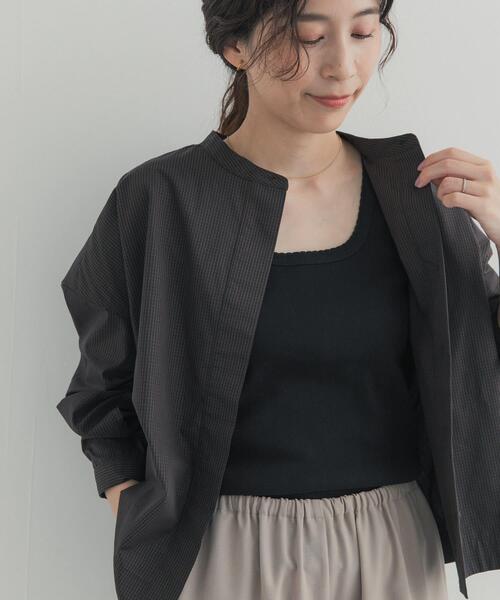 URBAN RESEARCH DOORS(アーバンリサーチドアーズ)の「『UR TECH』Aircare ショートコクーンシャツ(シャツ/ブラウス・レディース・ブラウン/ブラウン系その他/ベージュ系その他・FREE)」の2枚目の写真