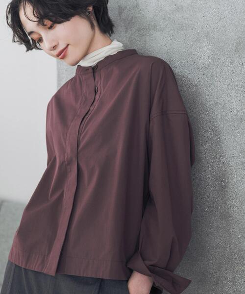 URBAN RESEARCH DOORS(アーバンリサーチドアーズ)の「『UR TECH』Aircare ショートコクーンシャツ(シャツ/ブラウス・レディース・ブラウン/ブラウン系その他/ベージュ系その他・FREE)」の1枚目の写真