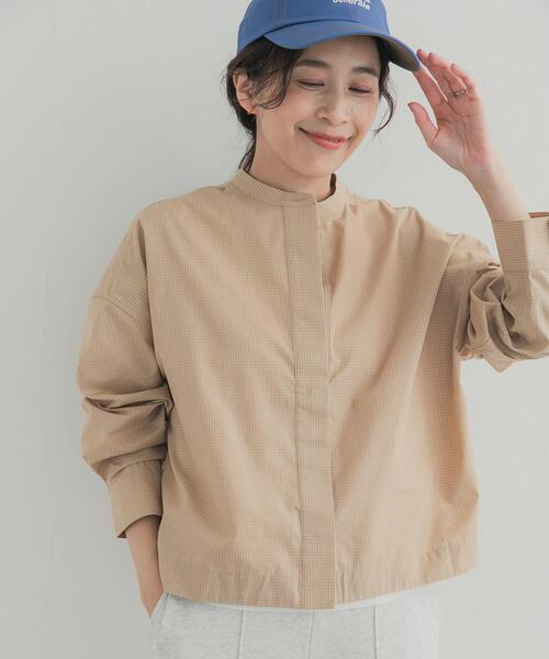 URBAN RESEARCH DOORS(アーバンリサーチドアーズ)の「『UR TECH』Aircare ショートコクーンシャツ(シャツ/ブラウス・レディース・ブラウン/ブラウン系その他/ベージュ系その他・FREE)」の13枚目の写真