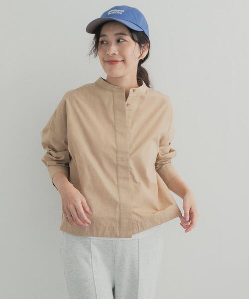 URBAN RESEARCH DOORS(アーバンリサーチドアーズ)の「『UR TECH』Aircare ショートコクーンシャツ(シャツ/ブラウス・レディース・ブラウン/ブラウン系その他/ベージュ系その他・FREE)」の12枚目の写真