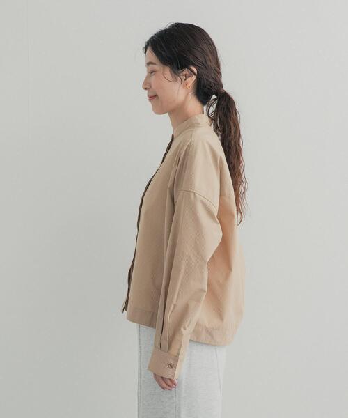 URBAN RESEARCH DOORS(アーバンリサーチドアーズ)の「『UR TECH』Aircare ショートコクーンシャツ(シャツ/ブラウス・レディース・ブラウン/ブラウン系その他/ベージュ系その他・FREE)」の7枚目の写真