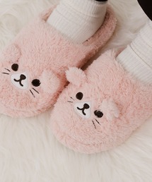 emesuelee（エメスーリー）の「ふわふわモフモフ ねこ くま ルームシューズ（ルームシューズ/スリッパ）」