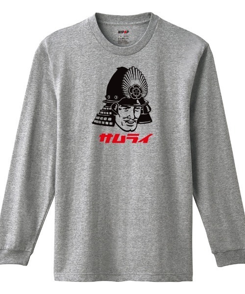 NIPOP（ニポップ）の「NIPOP（ニポップ） 長袖Tシャツ 侍 武士 和 プリント インバウンド お土産 ロンT トップス レディース（Tシャツ/カットソー・レディース・ホワイト/ヘザーグレー/ブラック・S/XS）」の3枚目の写真