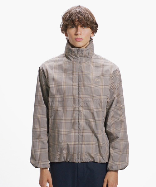 LACOSTE(ラコステ)の「グレンチェック トラックジャケット(ブルゾン・メンズ・ライトグレー/ベージュ・52/46/50/48)」の1枚目の写真