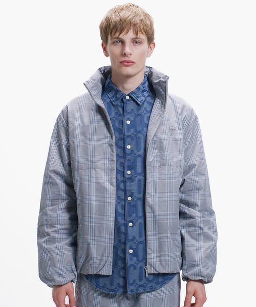 LACOSTE(ラコステ)の「グレンチェック トラックジャケット(ブルゾン・メンズ・ライトグレー/ベージュ・52/46/50/48)」の2枚目の写真