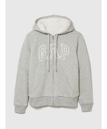 GAP（ギャップ）の「リラックスフィット GAPロゴ 裏ボア ジップアップパーカー（スウェット）」