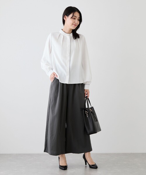 Jayro(ジャイロ)の「パイピングスタンドカラーブラウス(シャツ/ブラウス・レディース・ブルー系その他2/ブルー系その他4/ホワイト系その他2/オフホワイト/ピンク系その他2・M)」の9枚目の写真