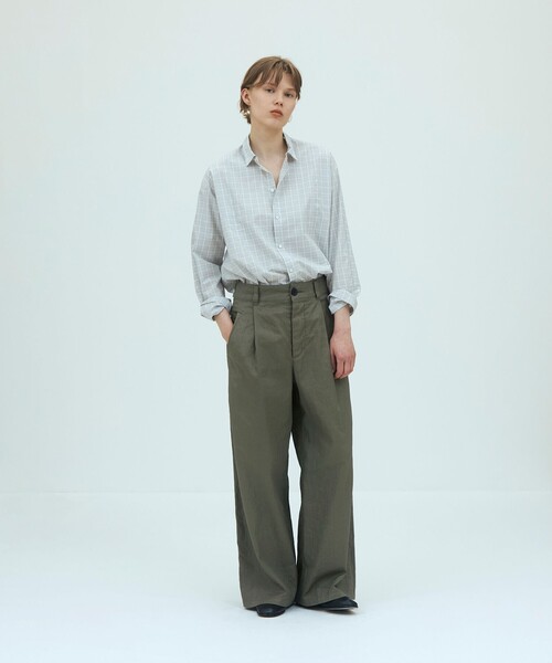 GALERIE VIE(ギャルリー ヴィー)の「コットンタイプライター ロングスリーブシャツ(シャツ/ブラウス・レディース・ホワイト/ライトブルー/グレー系その他・FREE)」の4枚目の写真