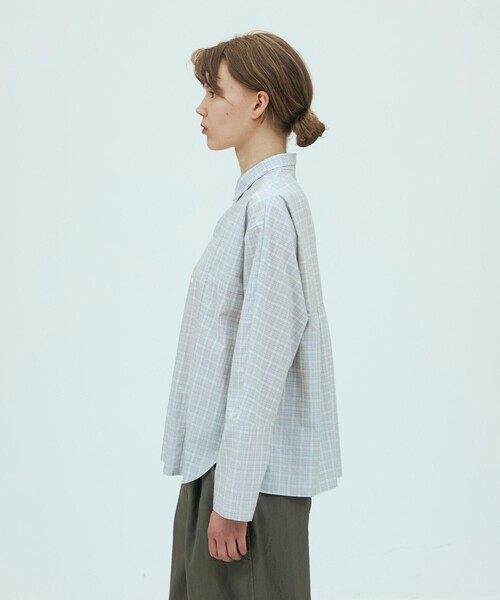 GALERIE VIE(ギャルリー ヴィー)の「コットンタイプライター ロングスリーブシャツ(シャツ/ブラウス・レディース・ホワイト/ライトブルー/グレー系その他・FREE)」の6枚目の写真