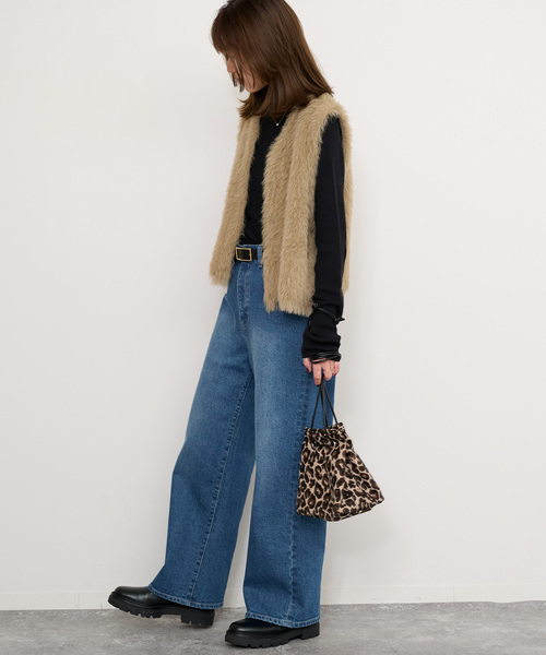 JOURNAL STANDARD relume(ジャーナルスタンダード レリューム)の「《WEB+一部店舗限定追加》スイスオーガニックコットンタートルネックプルオーバー(ニット/セーター・レディース・ホワイト/ブルー/ブラウン/ベージュ系その他/レッド/ブラック・FREE)」の14枚目の写真