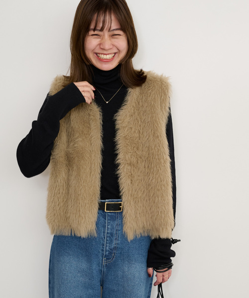 JOURNAL STANDARD relume(ジャーナルスタンダード レリューム)の「《WEB+一部店舗限定追加》スイスオーガニックコットンタートルネックプルオーバー(ニット/セーター・レディース・ホワイト/ブルー/ブラウン/ベージュ系その他/レッド/ブラック・FREE)」の16枚目の写真
