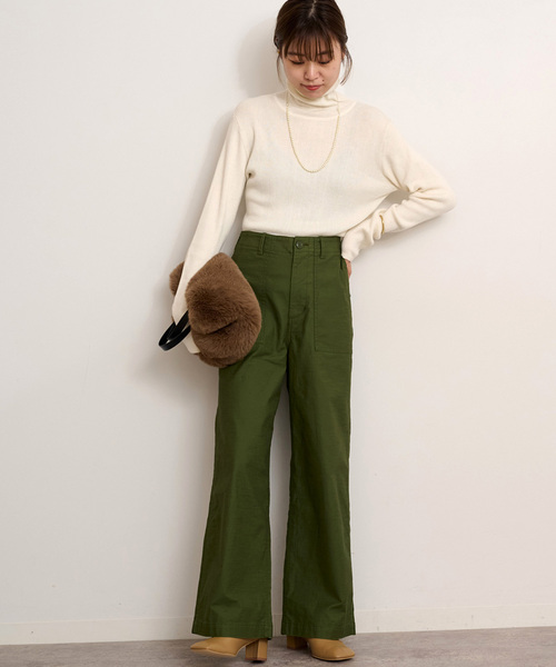 JOURNAL STANDARD relume(ジャーナルスタンダード レリューム)の「《WEB+一部店舗限定追加》スイスオーガニックコットンタートルネックプルオーバー(ニット/セーター・レディース・ホワイト/ブルー/ブラウン/ベージュ系その他/レッド/ブラック・FREE)」の18枚目の写真