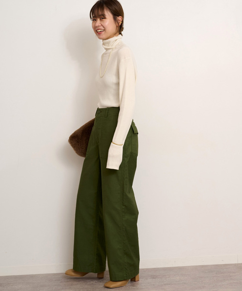 JOURNAL STANDARD relume(ジャーナルスタンダード レリューム)の「《WEB+一部店舗限定追加》スイスオーガニックコットンタートルネックプルオーバー(ニット/セーター・レディース・ホワイト/ブルー/ブラウン/ベージュ系その他/レッド/ブラック・FREE)」の19枚目の写真