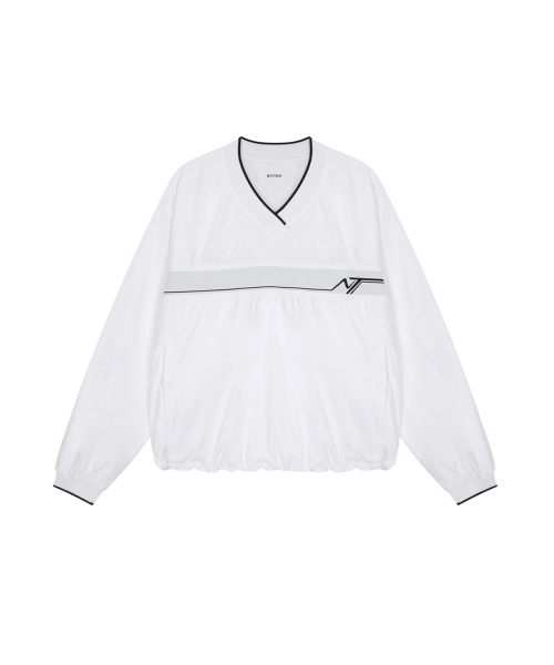 NITINA（ニティナ）の「防風 Vネック ウインドブレーカー WH（Tシャツ/カットソー・レディース・ホワイト・FREE）」の8枚目の写真